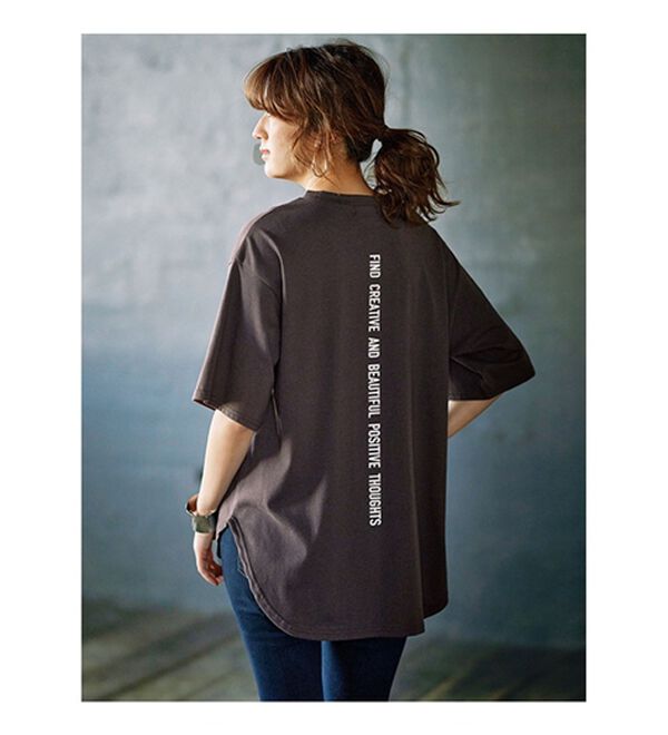 GeeRA（ジーラ）の「プリントチュニックＴシャツ（カットソー）」｜詳細画像