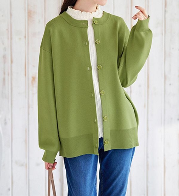 BELLUNA（ベルーナ）の「洗える！軽い！配色使いニットカーディガン（ニットカーディガン）」｜詳細画像