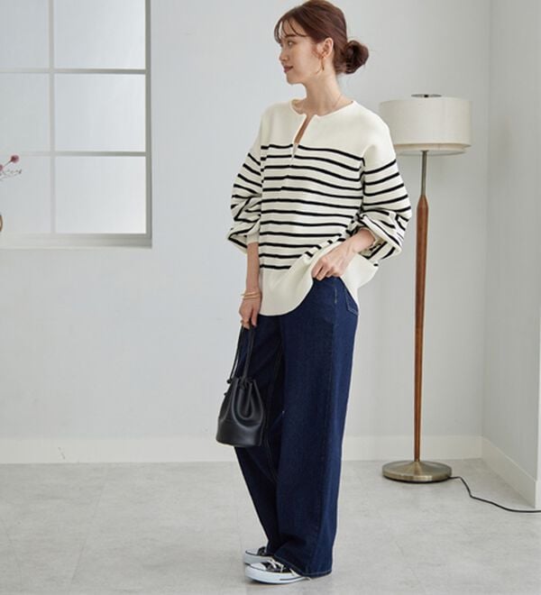 GeeRA（ジーラ）の「ハーフジップニットプルオーバー（ニット・セーター）」｜詳細画像