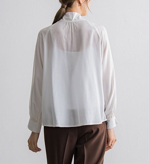 Pierrot（ピエロ）の「選べる柄２ｗａｙリボンブラウス（ブラウス）」｜詳細画像