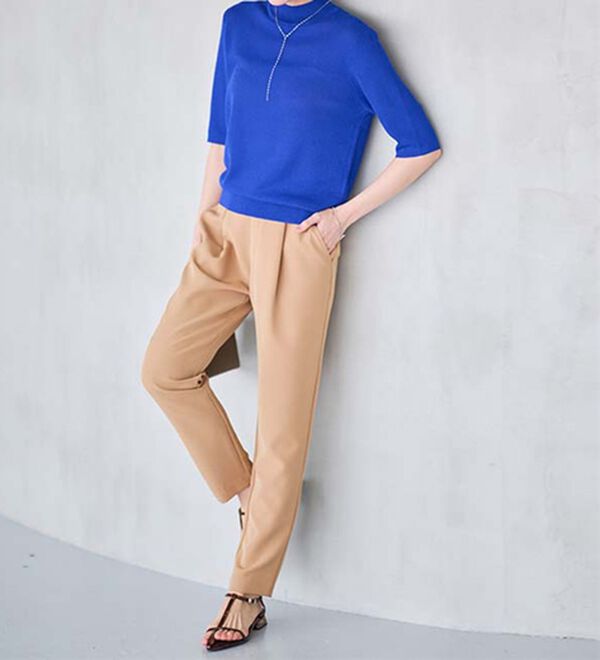 RANAN（ラナン）の「【選べる股下】美脚シルエットタックパンツ（股下６１・６５ｃｍ）（フルレングスパンツ）」｜詳細画像