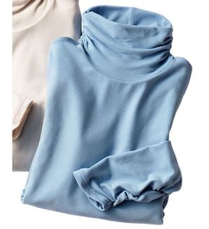 VINNO（ヴィノ）の「＜日本製＞あったか起毛衿くしゅプルオーバー（カットソー）」｜バタフライピーティー