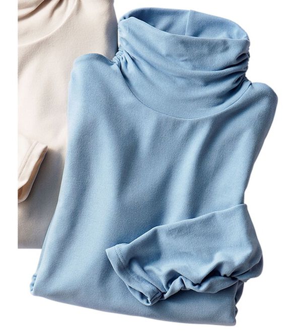 VINNO（ヴィノ）の「＜日本製＞あったか起毛衿くしゅプルオーバー（カットソー）」｜バタフライピーティー