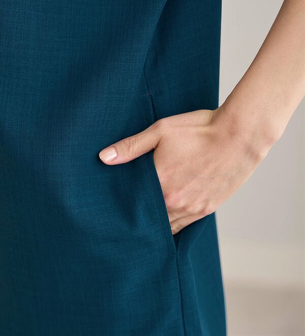 BELLUNA（ベルーナ）の「すっぽり体型カバー！麻調２ｗａｙワンピース（その他ワンピース）」｜詳細画像