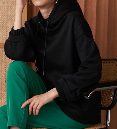 RANAN（ラナン）の「裏起毛！アンチピリング！ニット切替パーカー（パーカー）」