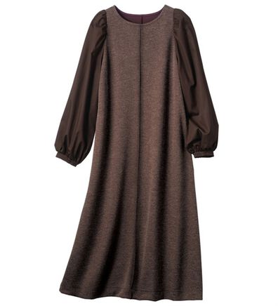 VINNO（ヴィノ）の「＜日本製＞布帛切替カットワンピース（カットソーワンピース）」