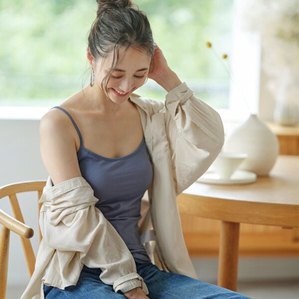 YU'NOW（ユナウ）の「ベーシック汗取りインナー　カップ付キャミソール（肌着・インナーウェア）」｜詳細画像