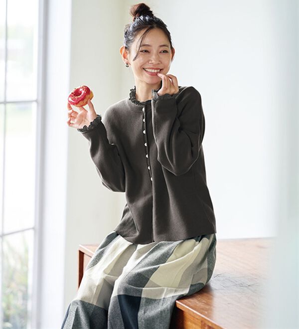 BELLUNA（ベルーナ）の「＜＆ｃｏｃｏｃｈｉ＞綿１００％ゆったりドルマンカーディガン（ニットカーディガン）」｜詳細画像