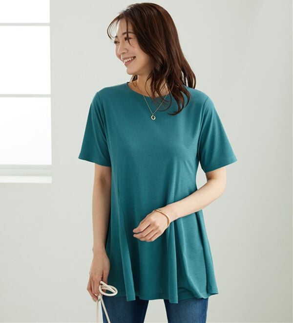 BELLUNA（ベルーナ）の「冷感フレアーシルエットチュニック（チュニック）」｜詳細画像