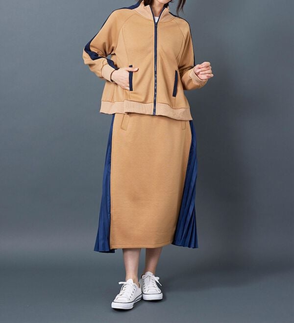 BELLUNA（ベルーナ）の「【Ｌａｇｒｉｌｕａ】配色プリーツデザインフレアースカート（ロングスカート）」｜詳細画像