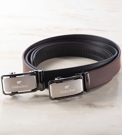 「【２本組】＜ゴールデンベア＞秒で着脱！ラクラク快適ベルト（メンズベルト）」