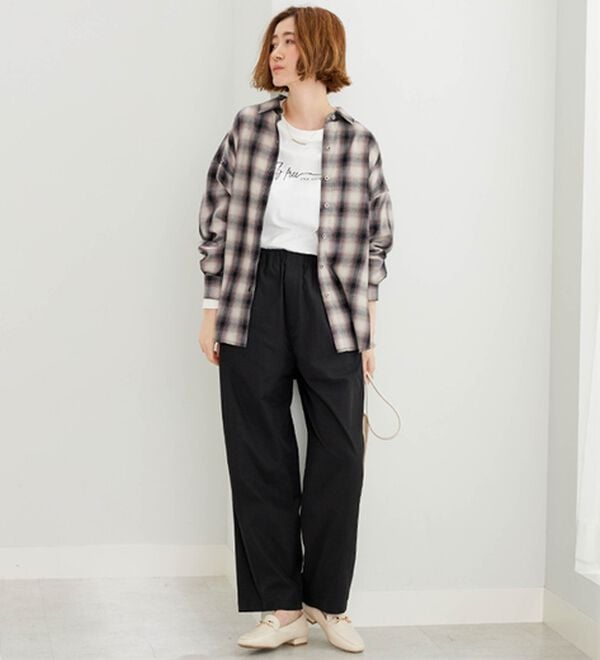 BELLUNA（ベルーナ）の「サラッと軽い！チェック柄シャツ（シャツ）」｜詳細画像
