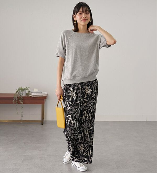 BELLUNA（ベルーナ）の「楊柳サラサラ素材プリントイージーパンツ（フルレングスパンツ）」｜詳細画像