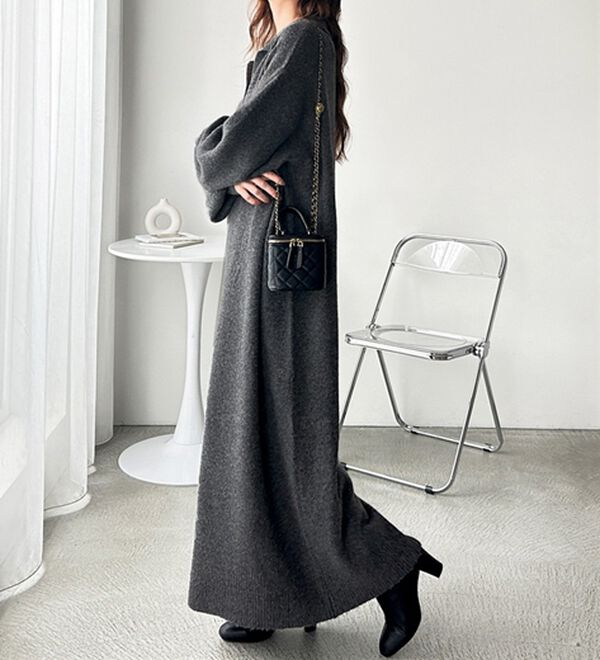 GeeRA（ジーラ）の「スキッパーゆるニットワンピース（ニットワンピース）」｜詳細画像