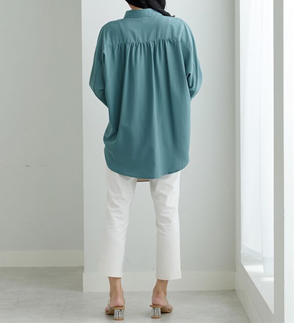 BELLUNA（ベルーナ）の「イージーケア！袖リボンシャツチュニック（チュニック）」｜詳細画像