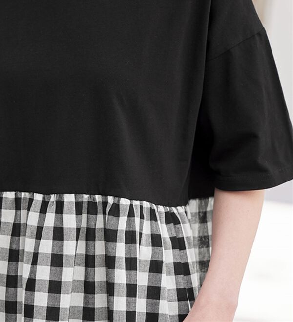 Viola e Viola（ヴィオラ エ ヴィオラ）の「さらひやりコーデ楽ちんドッキングワンピ―ス（ドッキングワンピース）」｜詳細画像