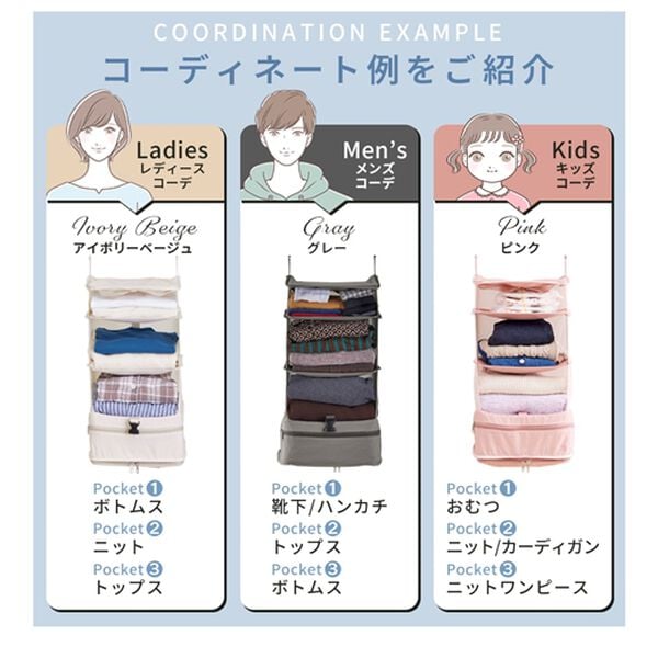 iellio（イエリオ）の「吊り下げ圧縮トラベルポーチ（その他日用品・趣味雑貨）」｜詳細画像