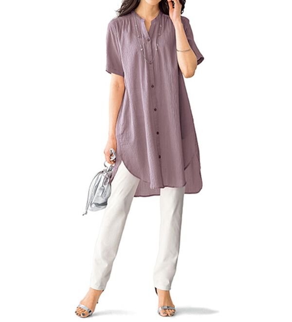 BELLUNA（ベルーナ）の「伸びる！ひんやりニットデニムパンツ（フルレングスパンツ）」｜詳細画像