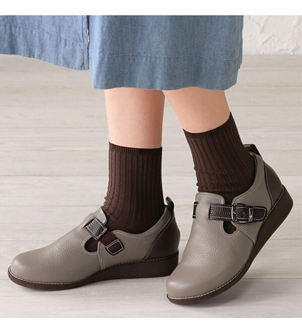 ルフラン（ルフラン）の「メディフィット　５Ｅ配色ベルト使いスリッポン（スリッポン）」｜詳細画像