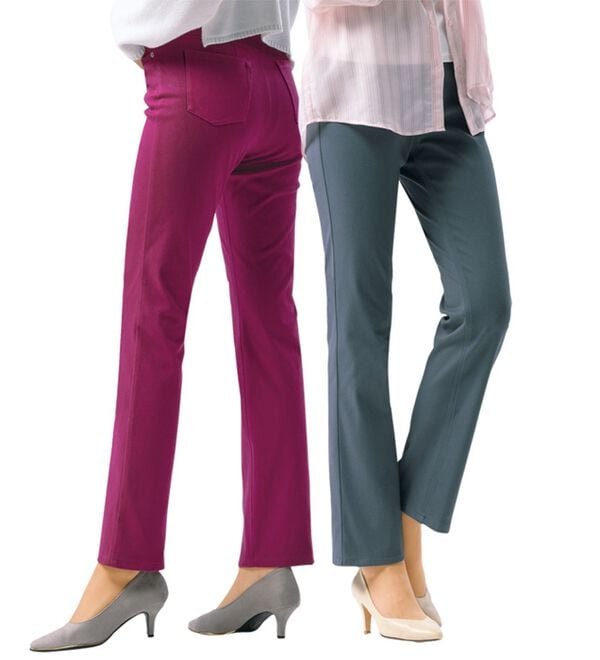 ルフラン（ルフラン）の「楽らく素敵！全方向ストレッチ綿混パンツ（フルレングスパンツ）」｜詳細画像