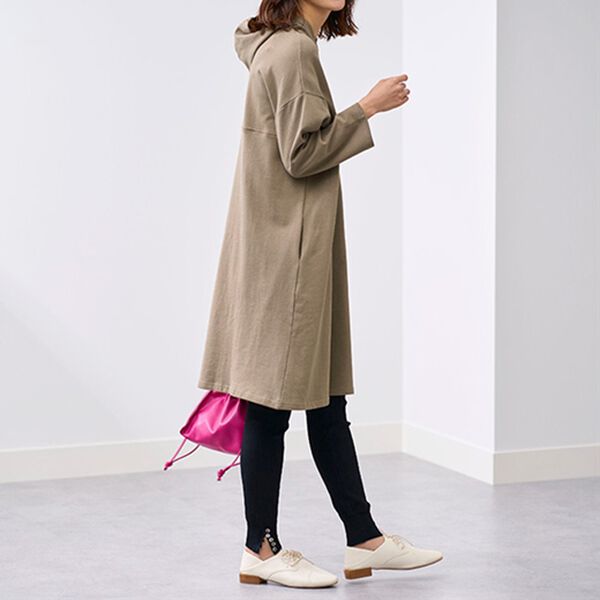 BELLUNA（ベルーナ）の「オーガニックコットンゆったり裏毛ワンピース（カットソーワンピース）」｜詳細画像