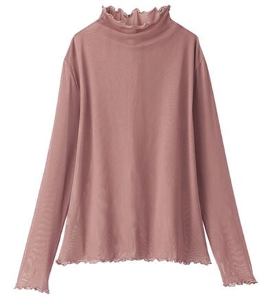 BELLUNA（ベルーナ）の「《重ねて楽しむ！》シアー素材ボトルネックプルオーバー（カットソー）」