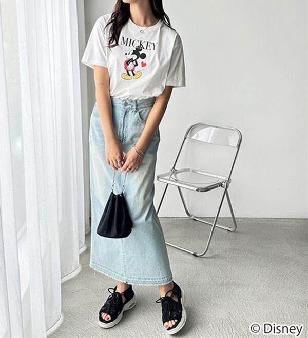 GeeRA（ジーラ）の「【Disney/ディズニー】別注/Mickey Mouse＆Minnie Mouse/ヴィンテージプリントTシャツ（カットソー）」｜詳細画像