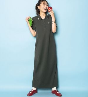 BELLUNA（ベルーナ）の「【ＦＲＵＩＴ　ＯＦ　ＴＨＥ　ＬＯＯＭ】配色ラインポロワンピース（その他ワンピース）」｜詳細画像