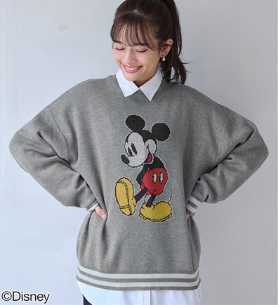 BELLUNA（ベルーナ）の「＜Ｄｉｓｎｅｙ＞【ミッキー】ジャカードゆったりセーター（ニット・セーター）」