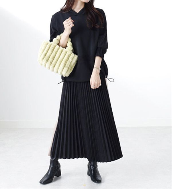 BELLUNA（ベルーナ）の「【Ｌａｇｒｉｌｕａ】配色ライン使いプリーツスカート（ロングスカート）」｜詳細画像