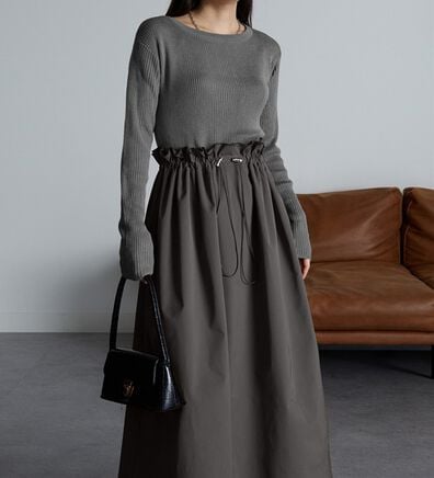 RANAN（ラナン）の「ドロストニットドッキングワンピース（ドッキングワンピース）」