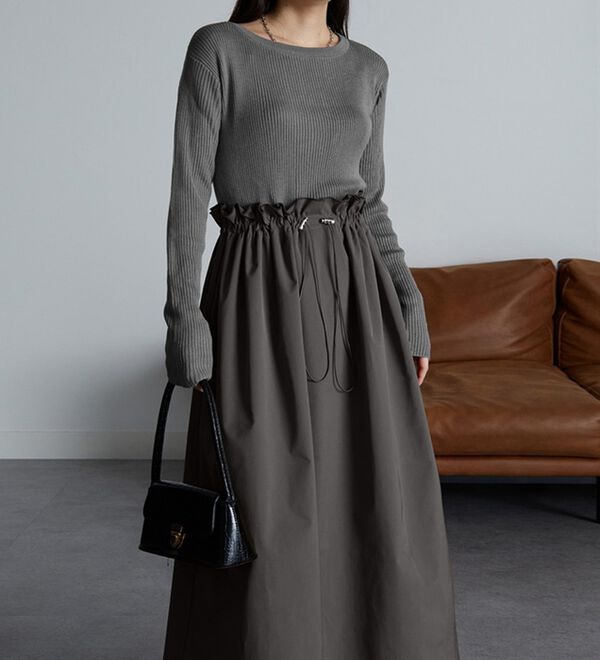 RANAN（ラナン）の「ドロストニットドッキングワンピース（ドッキングワンピース）」｜詳細画像