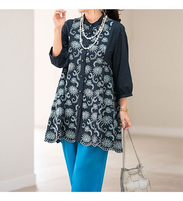 ルフラン（ルフラン）の「綿刺しゅうチュニック＜リルティ＞（チュニック）」｜詳細画像