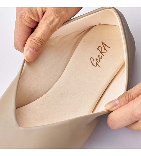 GeeRA（ジーラ）の「足にフィット！スクエアトゥパンプス　プレーン（パンプス）」｜詳細画像