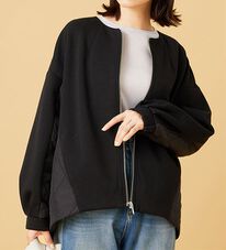 BELLUNA（ベルーナ）の「中わたキルト切替ノーカラージャケット（ノーカラージャケット）」