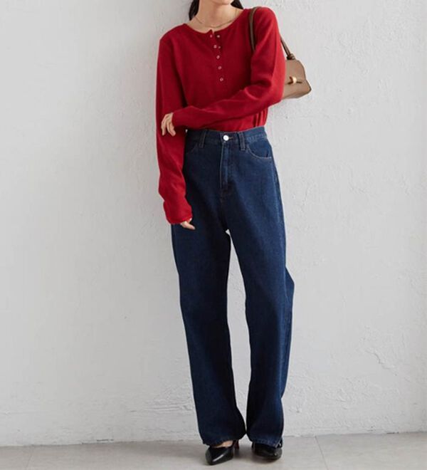 RANAN（ラナン）の「ヘンリーネックワッフルロンＴ（カットソー）」｜詳細画像