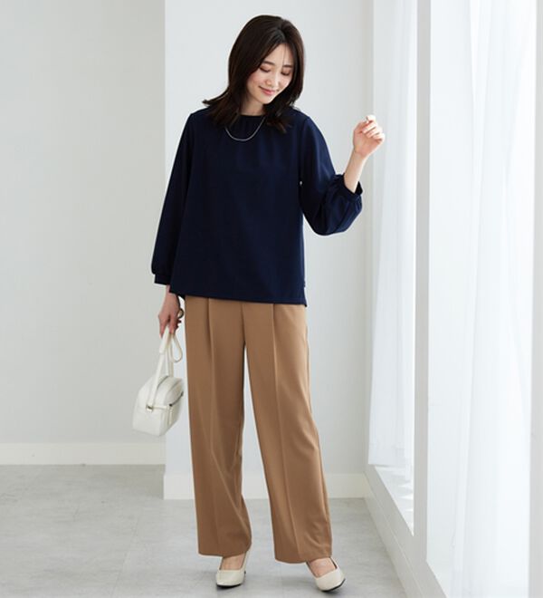 BELLUNA（ベルーナ）の「【再入荷】ボリューム袖美人顔バックフレアーＴブラウス（ブラウス）」｜詳細画像