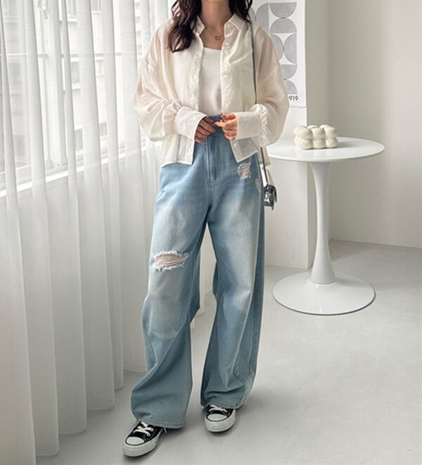 GeeRA（ジーラ）の「着回し自在シアーショートシャツ（シャツ）」｜詳細画像