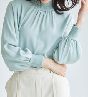 RANAN（ラナン）の「スカラップリブニット使いブラウス（ブラウス）」｜ミント