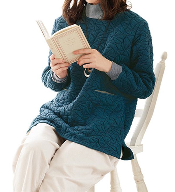 ルフラン（ルフラン）の「【２色組】柔らかぽこぽこプルオーバー（カットソー）」｜詳細画像