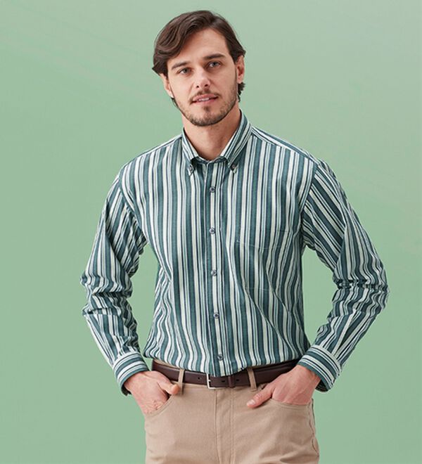 「＜コムルヴァン・オム＞毎日清潔クリーンオックスシャツ（メンズシャツ）」｜詳細画像