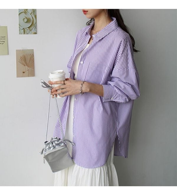 GeeRA（ジーラ）の「アソート柄オーバーサイズシャツ（シャツ）」｜詳細画像