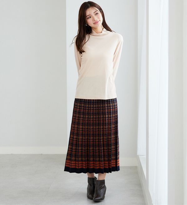 BELLUNA（ベルーナ）の「素肌想いの綿１００％シアープルオーバー（カットソー）」｜詳細画像