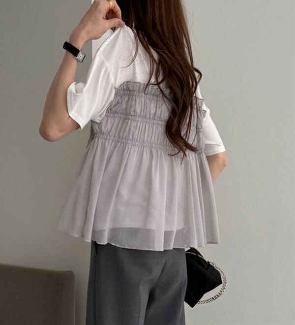 GeeRA（ジーラ）の「シアービスチェドッキングＴシャツ（カットソー）」｜詳細画像