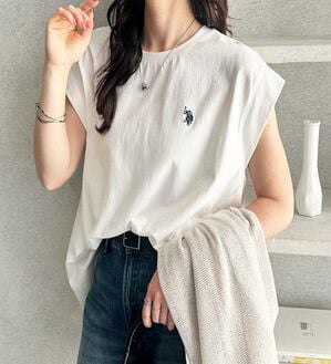 GeeRA（ジーラ）の「【ＵＳ．ＰＯＬＯ．ＡＳＳＮ】接触冷感フレンチスリーブＴシャツ（Tシャツ）」｜詳細画像