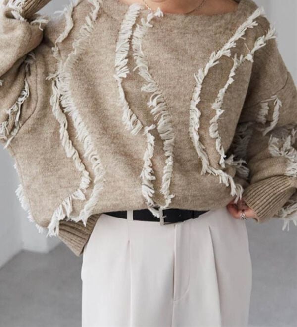 RANAN（ラナン）の「ニュアンスフリンジニット（ニット・セーター）」｜詳細画像