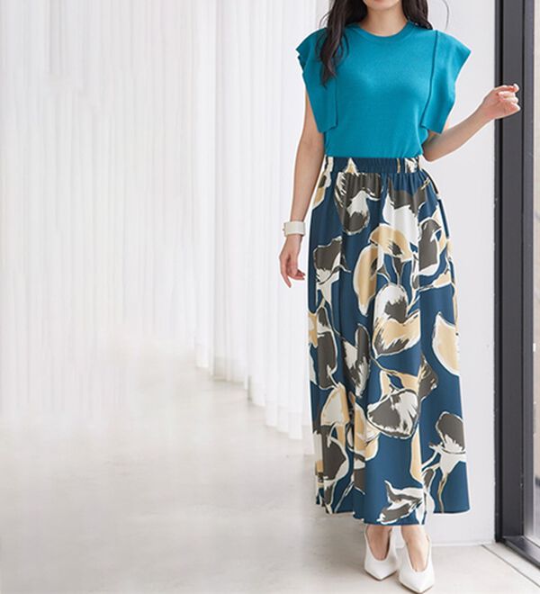 RANAN（ラナン）の「ひんやり！スクエアスリーブサマーニット（ニット・セーター）」｜詳細画像