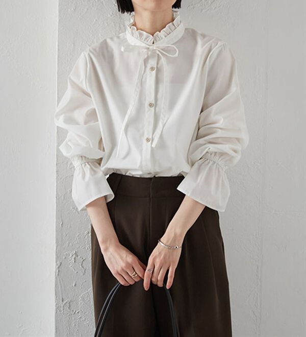 プチフリルリボン付きブラウス - ベルーナ【公式】