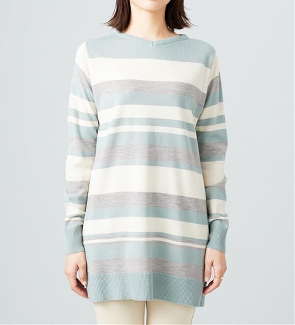 BELLUNA（ベルーナ）の「カシミヤタッチニットチュニック（チュニック）」｜詳細画像