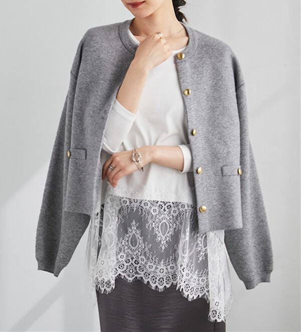 RANAN（ラナン）の「イレヘムレースドッキングロンＴ（カットソー）」｜詳細画像